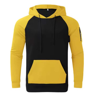 Custom Design Color Contrast Winter <b>Plus</b> <b>Size</b> Hooded Casual Solid Men Tracksuit 100% Cotton Breathable Lightweight Wholesale - Product Image 3