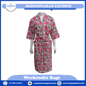 Venta caliente verano Kimono bloque indio-impreso diseño Floral 100% algodón Cambric suave transpirable correa de espagueti tamaño libre - Product Image 6