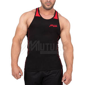 Débardeur côtelé pour hommes Maillot de corps en polyester coupe serrée Débardeur d'entraînement musculaire sans manches - Product Image 1