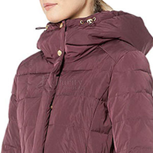 Chaqueta larga acolchada de algodón transpirable de alta calidad para mujer de diseño personalizado de invierno para superventas - Product Image 6