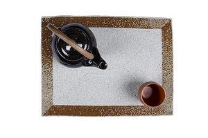 New Arrival Cute White & Gold Decorative <b>Placemat</b> Designer Wedding Events Glass Beaded Mats & Pads from India - Product Image 2