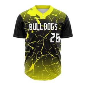 Maillots de baseball personnalisés - Vêtements de sport élégants et confortables, motifs imprimés, couleurs personnalisées, logos, 100% polyester, séchage rapide - Product Image 2