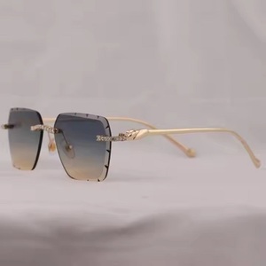 Brown Shade Goggles Unisex Eyeglasses Studded With Moissanite Diamonds / Ideal for Everyday Wear Designer Spectacles - Product Image 2