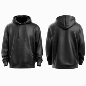 Genuine Leather Fleece Unisex Vintage Hoodie Premium <b>Pullover</b> <b>Jacket</b> with Winter Digital Printing Plain Dyed - Product Image 6