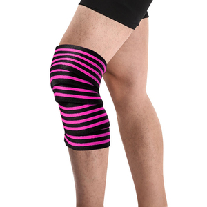 Weightlifting Heavy Duty Elastic <b>Knee</b> Wraps Breathable Non-Slip Adjustable Support Advanced Protection Customizable Color Logo - Product Image 6