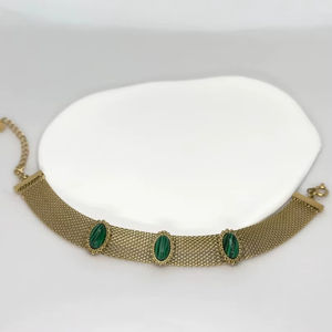 Moonriver Ladies' Bohème Style Must-Have Fashion Collier ras du cou en acier inoxydable Type de chaîne Bracelet avec design perlé - Product Image 1