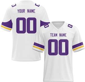 Maillot de football américain respirant et antibactérien personnalisé, manches courtes, uniforme de jeu en maille, taille XL, grande taille, transfert thermique - Product Image 3