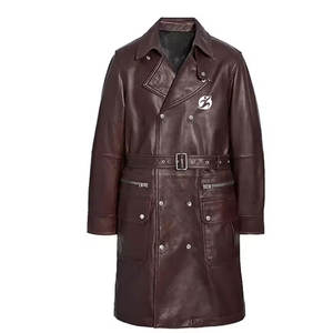 เสื้อโค้ทหนังยาวบุขนเป็ดสำหรับผู้ชาย สไตล์หรูหรา นุ่มสบาย บรรจุขนเป็ด 80% ระบายอากาศได้ดี เหมาะสำหรับฤดูหนาว แฟชั่นทันสมัย ให้ความอบอุ่น ใส่ได้ทั้งแบบธุรกิจและลำลอง - Product Image 1