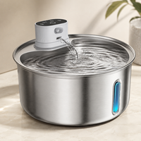 5,5L Kabelloser Automatischer Edelstahl-Trinkbrunnen für Haustiere, Wiederaufladbarer Intelligenter Trinkbrunnen für Katzen und Hunde OEM ODM