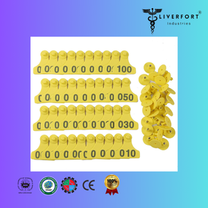 Étiquette d'oreille en plastique TPU vétérinaire réutilisable pour le bétail Étiquettes marqueurs en métal pour bétail Identification d'animaux de vache veau PC Animaux de la ferme - Product Image 3