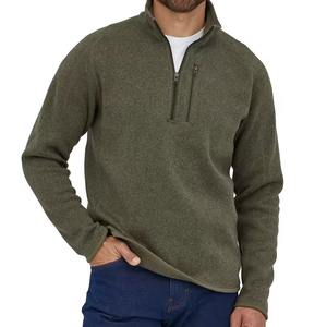 Nueva Colección de Ropa de Invierno para Hombre, Sudaderas de Forro Polar con Cierre de Cremallera de un Cuarto, Bordadas, 100% Poliéster/Algodón - Product Image 2