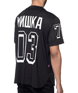 Camiseta de Béisbol Personalizada Negra y Dorada, Auténtica, Transpirable, de Spandex/Algodón, con Cuello Alto, Unisex, al por Mayor para Mujeres, Hombres y Niños - Product Image 5