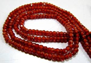 Cuentas de circonita cúbica de cornalina natural Rondelle facetadas 3mm tamaño CZ cuentas hebra 13-14 pulgadas - Product Image 3