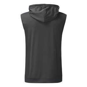 Gilet de sport décontracté pour hommes 100% coton hiver Fitness entraînement à capuche Cardigan fermeture éclair gilet sans manches solide été américain - Product Image 6
