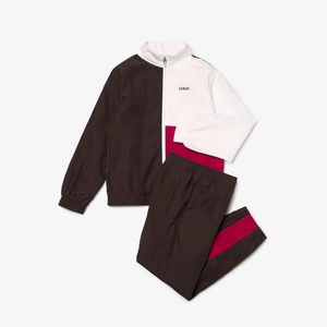 Chándal para niños con cremallera completa, conjunto de chándal Unisex, chándal transpirable liso, venta al por mayor, chándal para correr para niños - Product Image 6