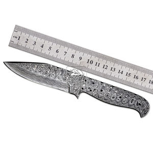 Navaja de Bolsillo Artesanal de Acero de Damasco de 192 Capas para Bushcraft y Caza, Patrones de Gota de Lluvia y Escalera, 25mm 95mm 58-62 HRC, para Exteriores - Product Image 4