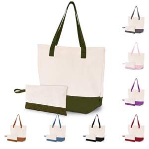Eco-Friendly Reusable Custom Cotton <b>Canvas</b> Zipper Pouches Fashion Foldable Large Capacity Makeup Cosmetic <b>Bags</b> Logo Printing - Product Image 5