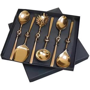 Ensemble de couverts en acier inoxydable à poignée conçue par tige Matériau en acier inoxydable miroir Durable pour les repas quotidiens Occasions spéciales - Product Image 4