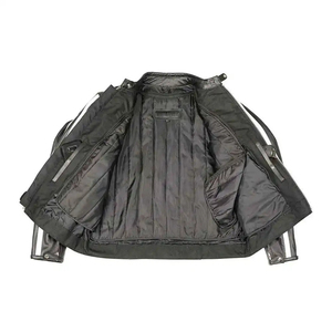 Veste en cuir à capuche mode d'hiver pour hommes bonne qualité couleur unie manches longues fermeture à glissière taille XS nouveau produit poche toile - Product Image 3