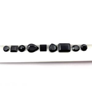 พลอยออนิกซ์สีดำแบบคละทรง ขนาด 30-32 ชิ้น ขนาด 3x5-10x14 มม. น้ำหนัก 101 กะรัต พลอยออนิกซ์สีดำธรรมชาติ รูปทรงและขนาดคละ สำหรับทำเครื่องประดับ - Product Image 6