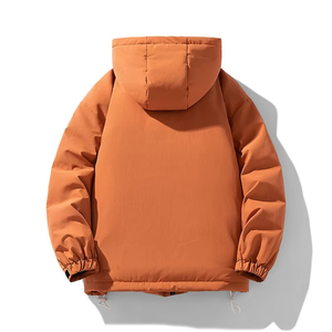 Chaqueta Bomber para Hombre Otoño 2025, Diseño Moderno con Contraste de Color, Gruesa, Cálida, Transpirable, Resistente al Viento, Manga Larga, Bolsillos Delanteros y Capucha - Product Image 3