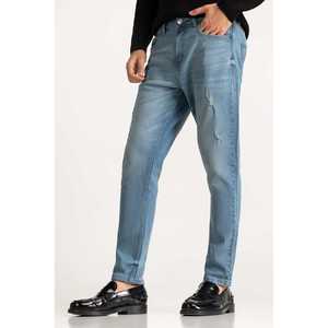 Jeans Rectos Vintage de Cintura Media MN-JNS-WS24-004, Denim Lavado a la Piedra con Bordado, Opciones de Cintura Alta/Baja para Invierno - Product Image 3