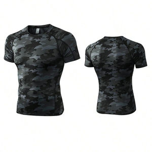 Polyester t-shirts jogger sublimé compression t-shirt conception personnalisée blanc uni unisexe respirant hommes gym sport chemise pour hommes - Product Image 6