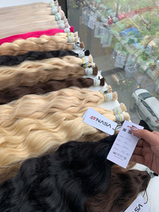 Extensiones de cabello a granel Producto de Venta caliente 2025 Color claro 50cm ondulado natural 100% cabello vietnamita de alta calidad - Product Image 2