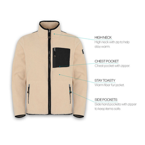 Chaqueta de lana polar de invierno personalizada para hombre, abrigo informal con cremallera de alta calidad de talla grande para clima frío al aire libre, servicios al por mayor - Product Image 5