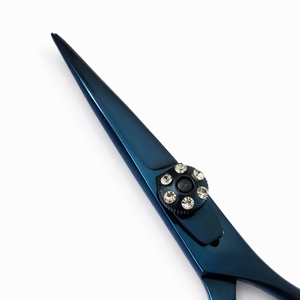Ciseaux de coiffure professionnels bleus de 6,5 pouces en acier inoxydable, ciseaux de salon de coiffure, lame tranchante, ergonomiques - Product Image 3