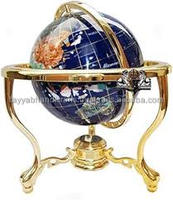 Globe terrestre rotatif de table, design artisanal moderne en métal, pour la décoration artistique éducative marine et les mariages, 2 pièces