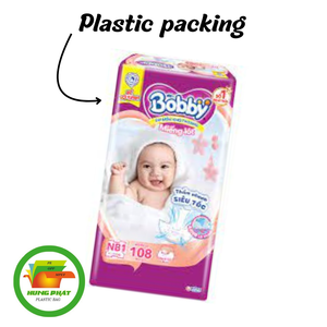 Custom Printed Disposable PE Film <b>Bags</b> Durable Packaging for Baby Diapers/<b>Nappies</b> Vietnam OEM Export - Product Image 5