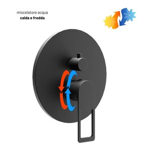 Valvola deviatrice miscelatore doccia a parete a 3 vie con sistema di installazione Box serie fori Sprint-rubinetti bagno e doccia - Product Image 2