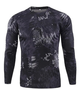 Chemise à manches longues en laine intelligente respirante pour la chasse en montagne, camouflage vert, avec motif d'oiseau en vinyle 3D, respirante et confortable - Product Image 5