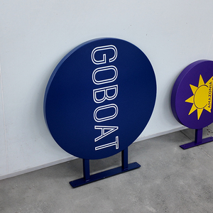 Customized Circle Double Sided Metal Blade <b>Signage</b> Advertising Shop Business Logo Sign Board Outdoor Storefront Round Blade Sign - Product Image 4