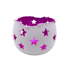 Soporte votivo redondo de hierro de diseño estándar, tarro de vela de Color púrpura para Navidad, sala de estar y Decoración de mesa hecha a mano - Product Image 2