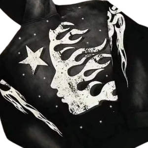 Acid Wash Men's 100% Cotton Eco-Friendly Quick Dry Lightweight Breathable Casual Streetwear Pullover <b>Hoodie</b> Stylish Fashion Top - Product Image 3