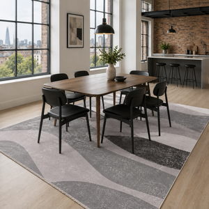 Tapis lavable géométrique en chenille RW7073 Polygon Slate de Rug Weavers, vente en gros, dropshipping, 10 tailles - Product Image 5