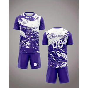 Vente en gros de maillots de football américain pour adultes Tops Coupe automatisée avec maillot de football américain au design violet et blanc - Product Image 6