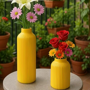 Jarrón de cerámica artístico elaborado por artesanos expertos para una decoración única. Jarrón de cerámica alto ideal para esquinas, entradas y decoración de pasillos. - Product Image 1