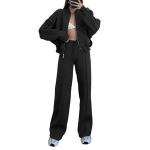 Ensemble de survêtement Active Fit deux pièces en tissu flexible, confortable pour la salle de sport, l'entraînement, la course à pied et les tenues décontractées - Product Image 4