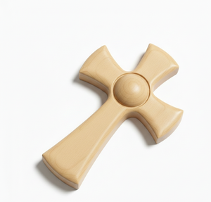 Croix chrétienne murale en bois massif de qualité supérieure, fabriquée à la main, polie, écologique, décoration religieuse pour la maison - Product Image 6