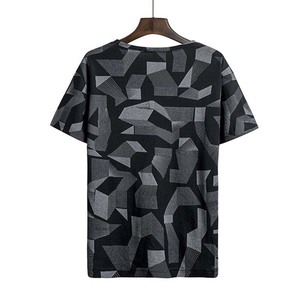 Ensemble d'été pour homme, t-shirt à col rond respirant et short en polyester/coton, style streetwear, coupe ample - Product Image 4