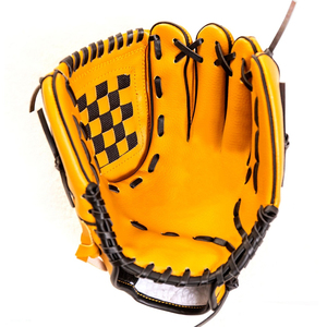 Adjustable Leather Baseball Gloves Right-Handed Web Full Finger Hook And Loop Closure Non-Slip All Seasons Catch Baseball Gloves - Product Image 1