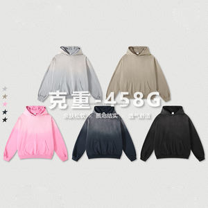 458 Gsm Hoodie Hoodie <b>Men</b> Custom Embossed Oversize Unisex High Quality Acid Wash Distress Heavy Weight Hoodie French Terry - Product Image 6