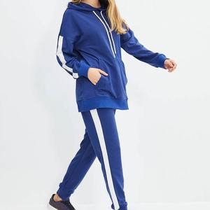 OEM personnalisé femmes automne hiver costume 2 pièces survêtement femmes à manches longues survêtement ensemble à capuche sport costumes femmes survêtement - Product Image 1