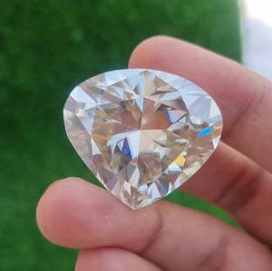 แหวนเพชรมออิสซาไนต์รูปลูกแพร์สีขาวใสสำหรับทำแหวนหมั้นเพชรโมอิสซาไนต์และจี้เครื่องประดับฮิปฮอป - Product Image 1