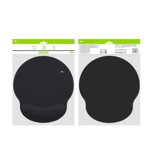 Alfombrilla de ratón ergonómica negra de cuero PU para mujer, diseño deportivo de carga inalámbrica cuadrada 3D de 25,3*23cm para PC, tamaño personalizable - Product Image 1