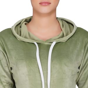 Chándales de terciopelo para mujer, chándal elegante con cremallera y bolsillos, chándal para mujer, ropa deportiva, ropa de dormir, ropa de gimnasio para correr - Product Image 4