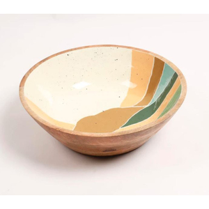 Bol rond pour hôtel et restaurant Vaisselle en bois et Meena Work Bol mélangeur pour ustensiles de cuisine à prix abordable - Product Image 1